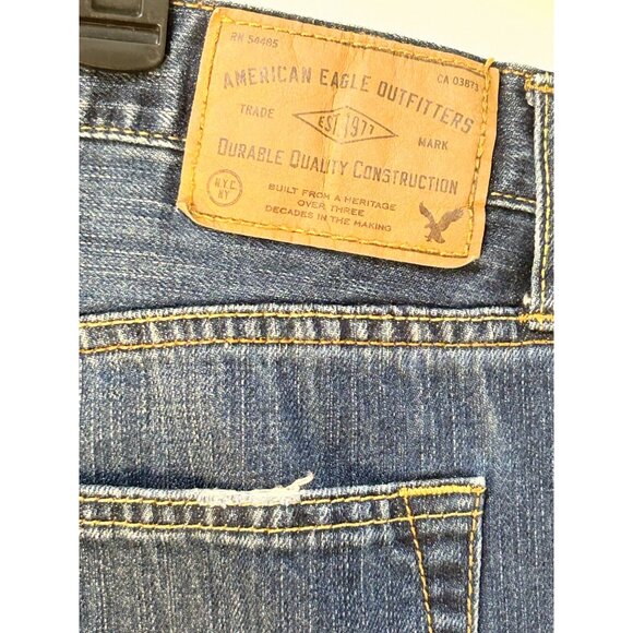 American Eagle Outfitters Mens 36x30 Durable Quality Blue Denim Jeans - Picture 4 of 10